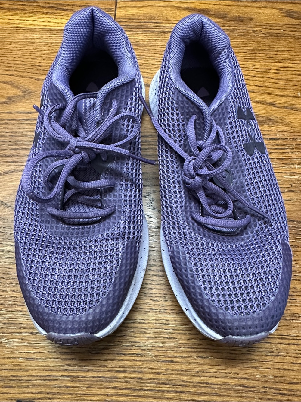Under Armour Purple Mesh Lace-Up Running Sneakers